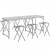 Outsunny Table Et Chaises De Camping, Table De Pique-nique Et 6 Tabourets