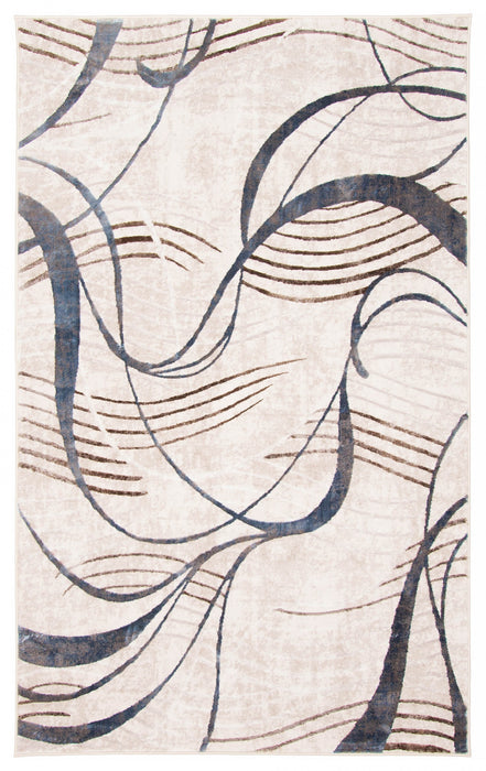 Carpette Leah ivoire - 5 pi 0 po x 8 pi 0 po  