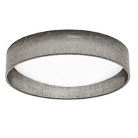 Plafonnier affleuré Cfled de Dainolite de 15 po avec abat-jour gris