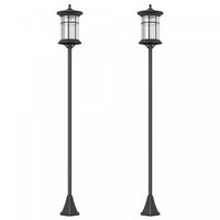 Outsunny Lot De 2 Lampadaires Solaires De 72 Po, Lampadaires A LED Ip44