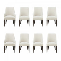  Ensemble de 8 chaises de salle a manger Beever Modern en creme