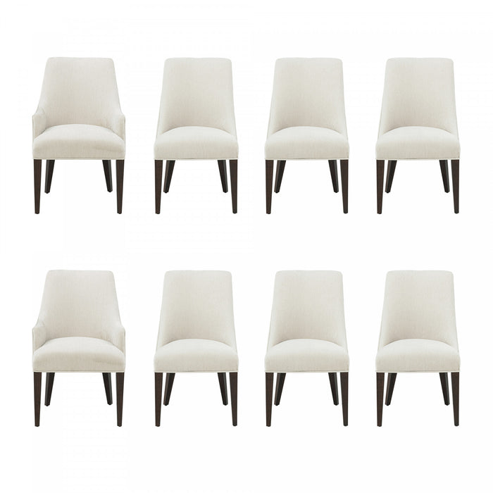 Ensemble de 8 chaises de salle a manger Beever Modern en creme