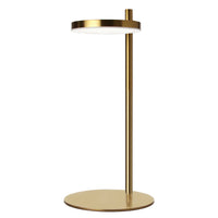 Lampe de table Fia de Dainolite avec fini laiton vieilli et 1 ampoule à DEL