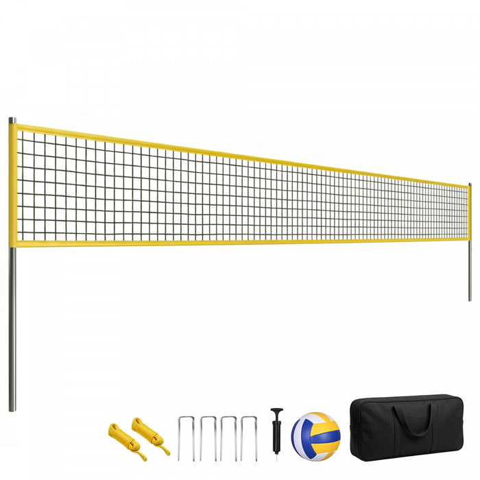 Soozier Set Portable de Filet de Volleyball avec Poteaux Reglables