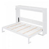 Evelyn Lit mural escamotable gain de place Murphy avec design d’armoire pliable, taille Queen, blanc