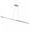 Luminaire suspendu horizontal Array de Dainolite de 48 po en acrylique blanc qui diffuse la lumière, avec fini chromé poli et ampoule à DEL de 30 W