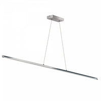 Luminaire suspendu horizontal Array de Dainolite de 48 po en acrylique blanc qui diffuse la lumière, avec fini chromé poli et ampoule à DEL de 30 W