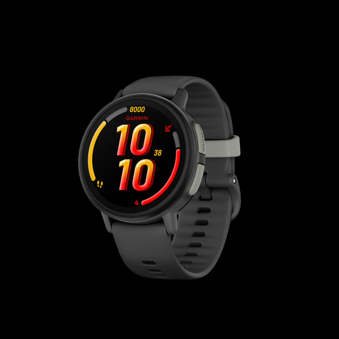 Montre intelligente pour enfants Garmin Bounce 2 Slate Gray - Suivi d'enfants, appels LTE, lecture de musique, jeux d'activite, recompenses pour les corvees, alertes de localisation en temps reel