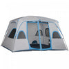 Outsunny Tente De Camping Tente Familiale 4-8 Personnes Avec 2 Chambres