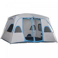 Outsunny Tente De Camping Tente Familiale 4-8 Personnes Avec 2 Chambres