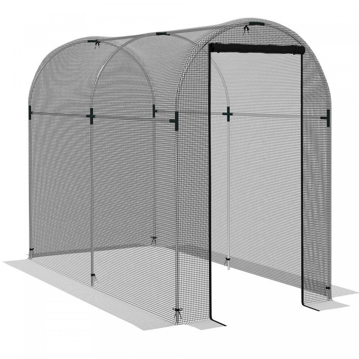 Outsunny Cage De Culture, Tente De Protection Des Plantes De 4' X 8', Noir