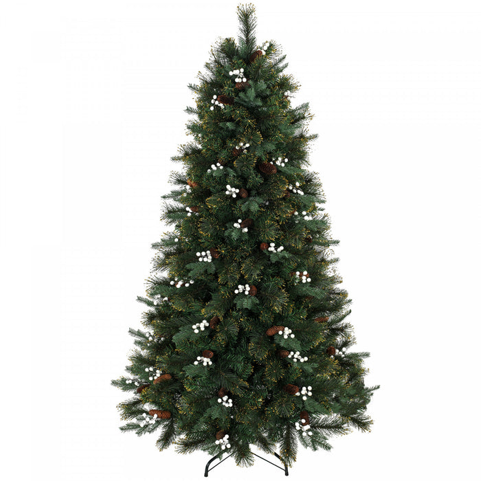 HOMCOM Sapin de Noel 180 cm avec 716 branches, sapin artificiel imitation fir