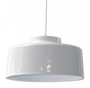 Luminaire suspendu Kup de Dainolite en métal, avec fini blanc et 1 ampoule