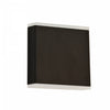 Applique murale Emery de Dainolite en acrylique givré qui diffuse la lumière, avec fini noir mat et ampoule à DEL de 15 W