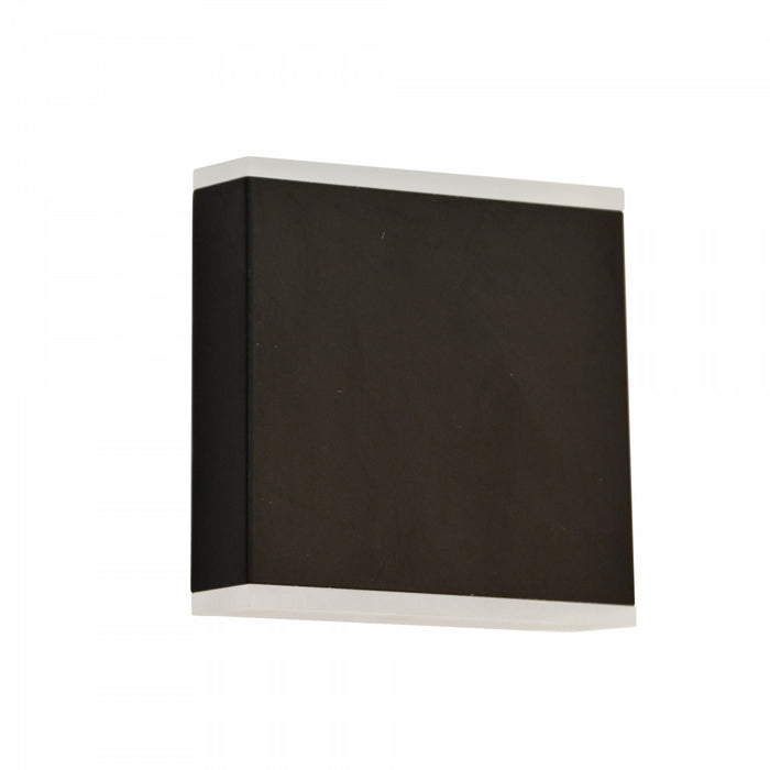 Applique murale Emery de Dainolite en acrylique givré qui diffuse la lumière, avec fini noir mat et ampoule à DEL de 15 W