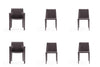Ensemble de 6 chaises de salle a manger Paris Modern en gris