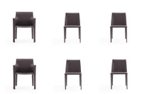 Ensemble de 6 chaises de salle a manger Paris Modern en gris