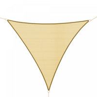 Outsunny Triangle 12' Canopee Voile D'ombrage Protection Uv Abri Exterieur Pour Pelouse Avec Sac De