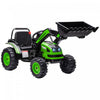 Aosom Voiture Electrique 6v Alimentee Par Batterie, Tracteur De Construction, Phare, Musique, Avance Arriere Engrenage Pour 3-5 Ans Vert