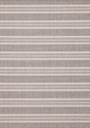 Tapis Jackson a rayures creme taupe, 7'10'' x 10'6''