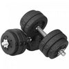 Soozier - Set d'halteres reglables 2 x 15 kg pour musculation, noir
