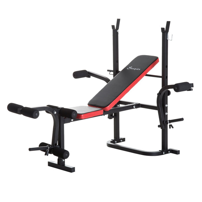 Soozier Banc De Musculation Reglable Avec Support D'halteres
