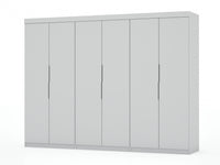 Armoire-penderie contemporaine moderne Mulberry 13 pieces en blanc