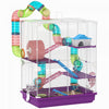 Cage pour hamster a 5 niveaux, transportable, habitat pour petits animaux