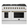 Cuisiniere a gaz Galiano de 48 po en blanc, 6,58 pi³, doubles fours - FFSGS6244-48WHT