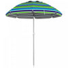 Outsunny Parasol De Plage Inclinable 6' Avec Ancre De Sable, Multicolore