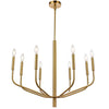 Lustre Eleanor de Dainolite avec fini laiton vieilli et 8 ampoules