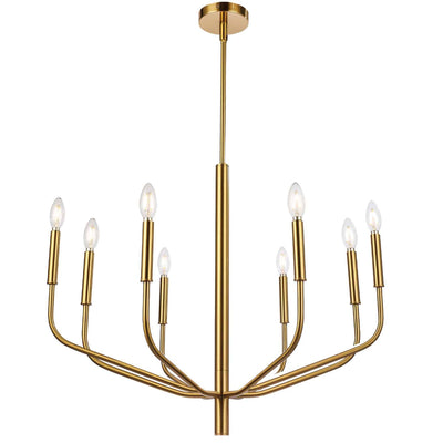 Dainolite Eleanor 8 Light Chandelier Aged Brass Lamp|Lustre Eleanor de Dainolite avec fini laiton vieilli et 8 ampoules