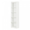 Axess Bibliotheque Etroite 5 Tablettes - Blanc Solide