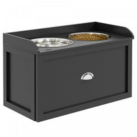 Pawhut Gamelles Surelevees Pour Grands Chiens, Station D'alimentation Surelevee Pour Animaux Avec 2