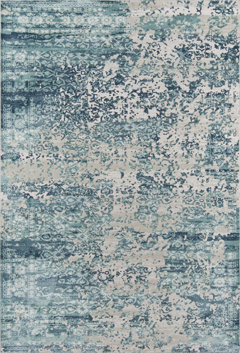 Tapis Traditionnel Delphine 5'1\" x 7'7\" en Bleu