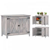 Outsunny Armoire De Rangement Exterieure En Bois Avec Etagere