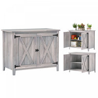 Outsunny Armoire De Rangement Exterieure En Bois Avec Etagere