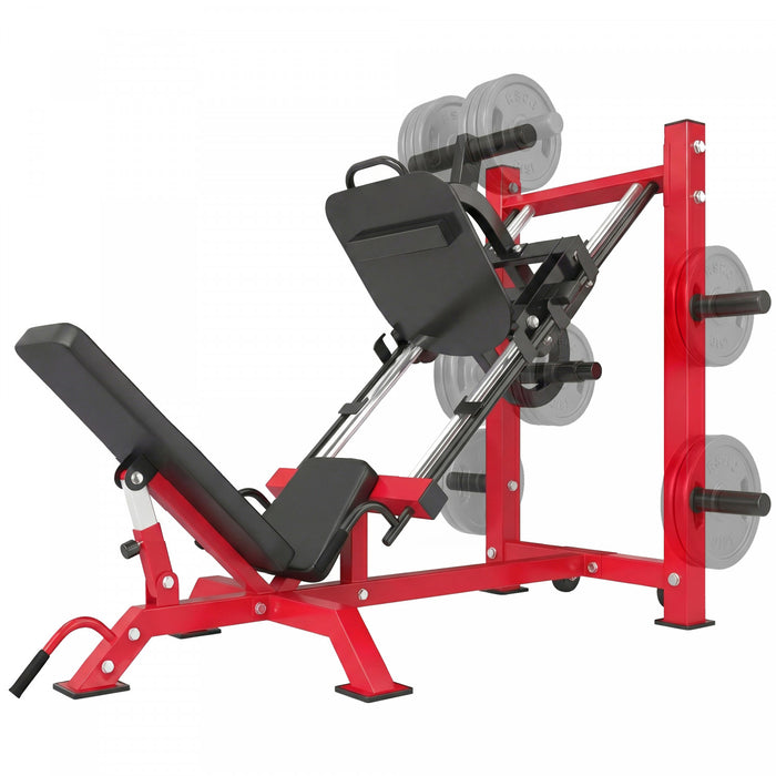 Presse a jambes reglable Soozier avec roues et bloc mollet pour salle de sport a domicile