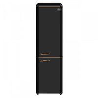 Refrigerateur Storico de 22 po style retro avec congelateur inferieur, noir, 9 pi³ - FFFFD1745-22BLK
