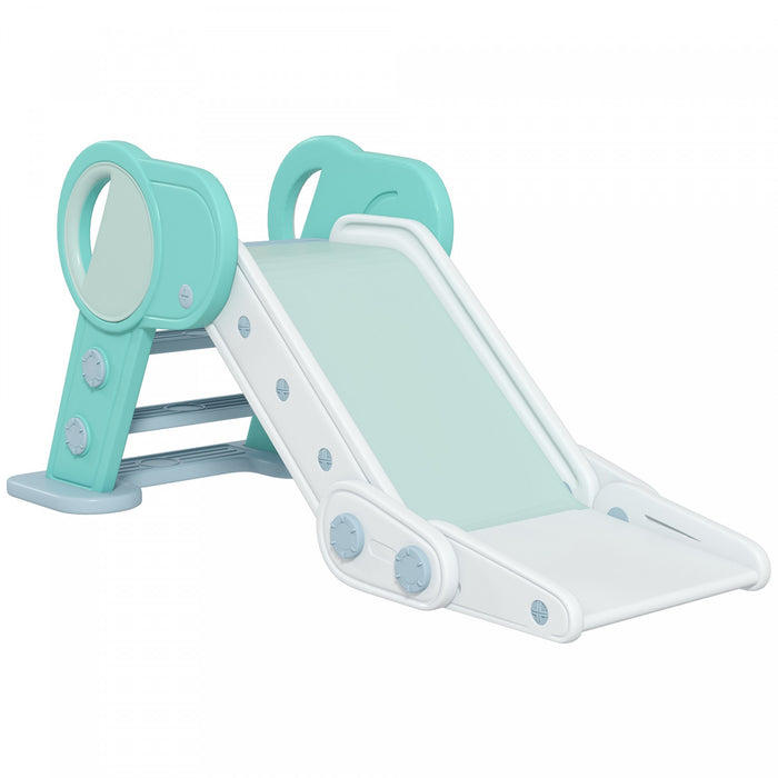 Qaba Toboggan D'interieur Pliable Pour Enfants Pour Garcons Et Filles De 1,5 A 3 Ans, Vert