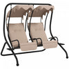 Outsunny Balancelle De Patio A 2 Places Avec Auvent Amovible, Beige