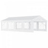 Outsunny 13'x26' Abri D'auto Exterieur Robuste, Tente D'evenement De Fete Patio Gazebo Canopee Avec 4 Parois Laterales, Blanc