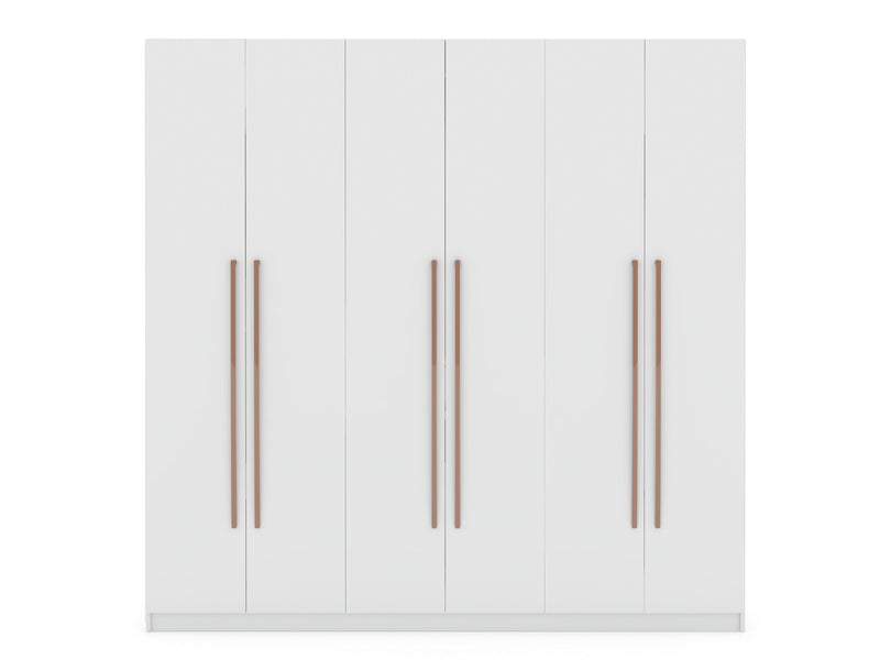 Armoire contemporaine moderne Gramercy 208 cm en blanc