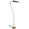 Lampe à pied Cassie de Dainolite avec fini laiton vieilli et noir mat et 1 ampoule incandescente