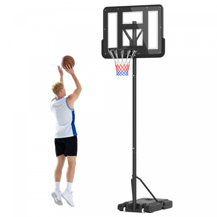 Soozier Panier de basket-ball de 4,6 a 10pi avec roues et panneau de 43po