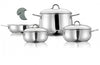 Arimi Bella Batterie De Cuisine Italienne En Acier Inoxydable 7 Pieces
