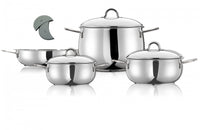 Arimi Bella Batterie De Cuisine Italienne En Acier Inoxydable 7 Pieces