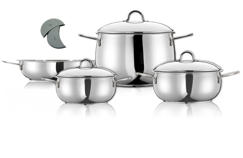 Arimi Bella Batterie De Cuisine Italienne En Acier Inoxydable 7 Pieces