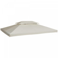 Toile De Toit De Rechange Pour Pavillon Tonnelle Tente 3x4m Creme