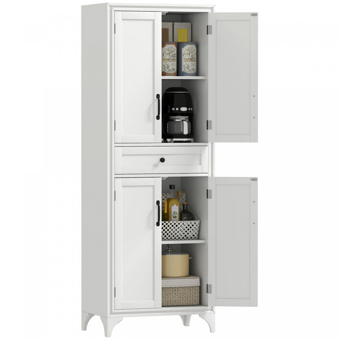 HOMCOM Armoire de rangement de cuisine 67\" avec portes et etageres